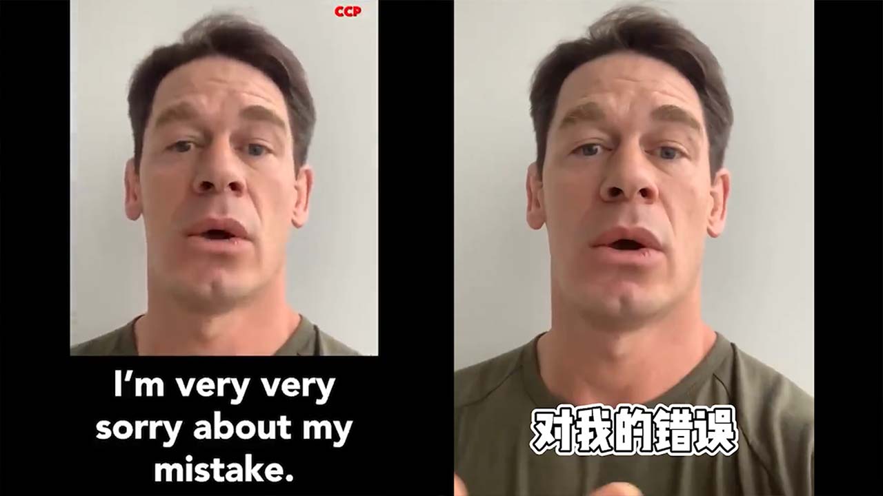 WWE Star John Cena Apologizes To China In Mandarin For ...